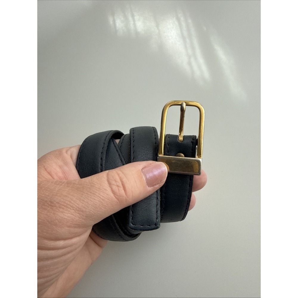 Vintage Cipriani Full Grain Leather Navy Belt